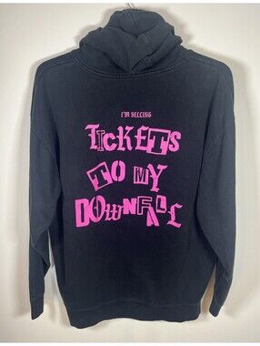 Machine Gun Kelly Official MGK Tickets To My Downfall Hoodie Black Pink 2XL